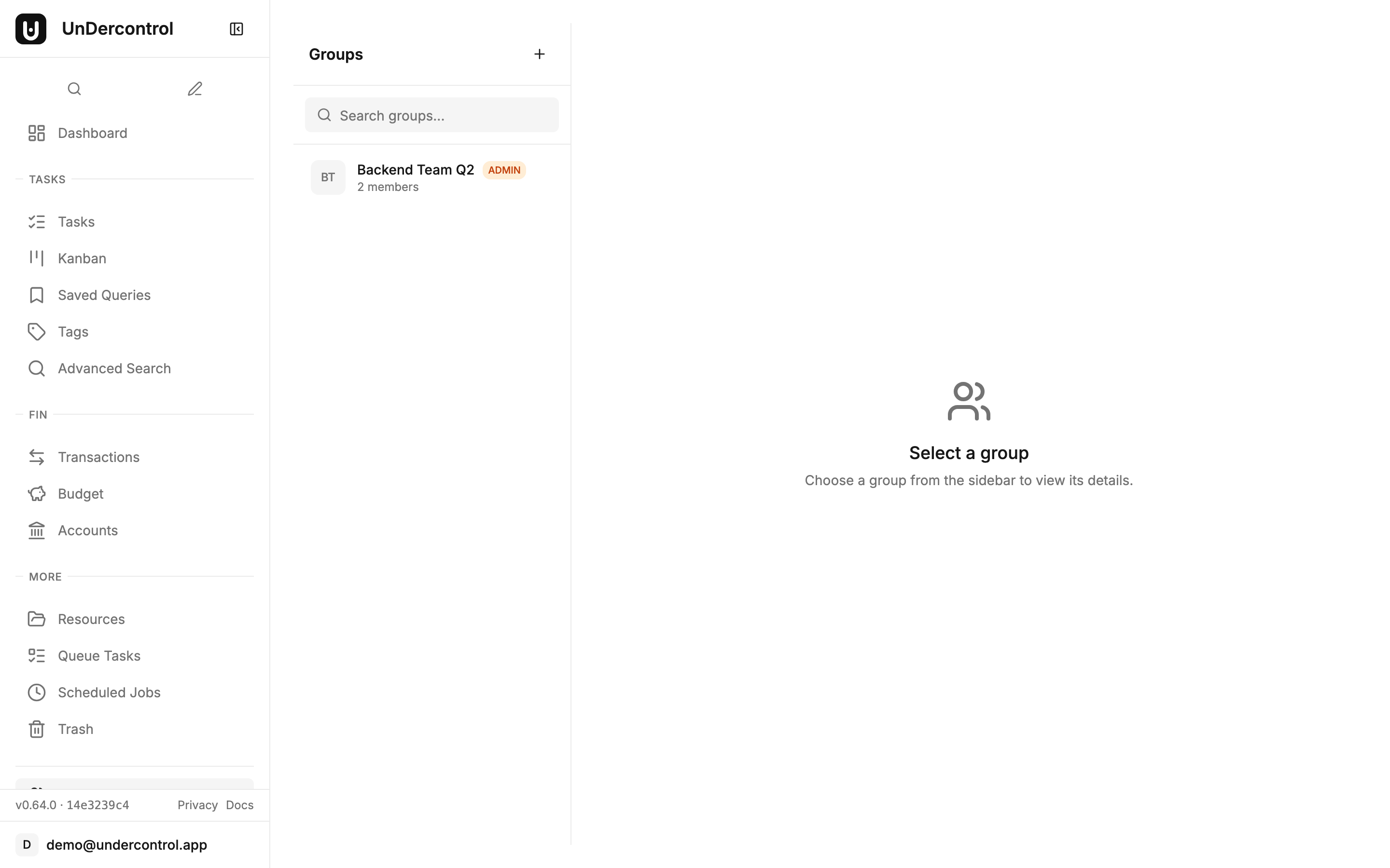 Group management for team collaboration