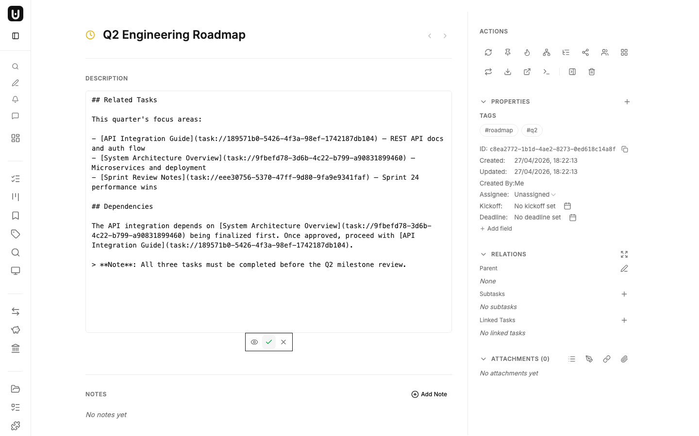 Raw markdown showing task:// protocol links