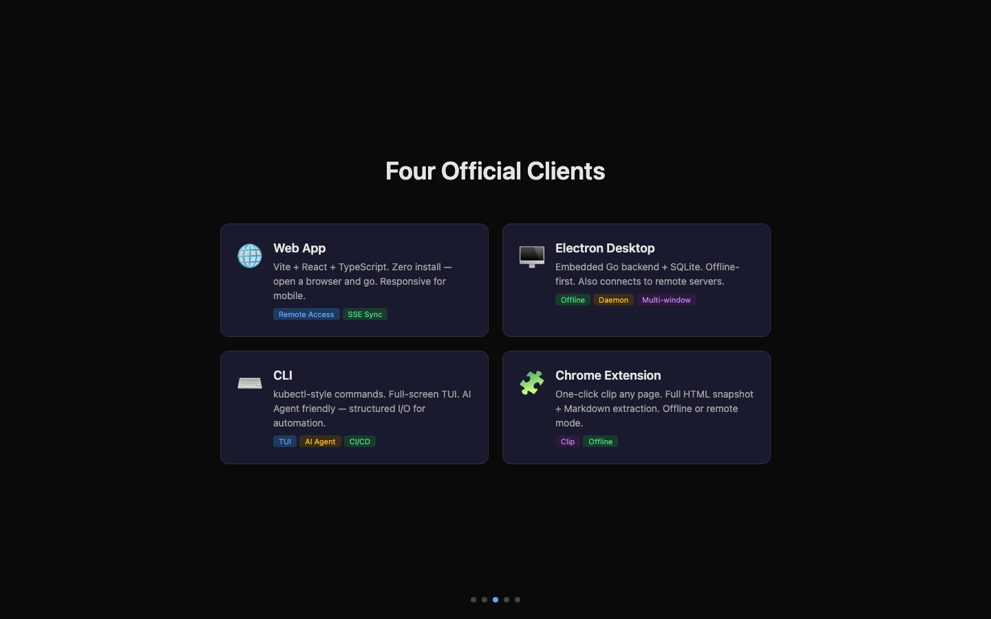 Four official clients